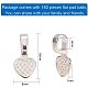 PandaHall Elite 150pcs Silver Heart Glue on Bails for Earring Bails Pendant Charms Connector Scrabble Or Glass Cabochon Tiles Jewelry Making TIBE-PH0004-51S-2