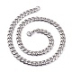Men's 304 Stainless Steel Curb Chain Necklaces NJEW-I248-06A-P-2
