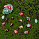 Arricraft 30pcs 5 estilos cabujones de jade y ágata con bandas naturales G-AR0005-17-3