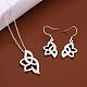 Silver Plated Brass Cubic Zirconia Bridal Party Jewelry Sets SJEW-BB11240-02-1