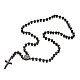 Collares de cuentas de rosario de 304 acero inoxidable NJEW-O079-01-1