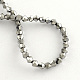 Chapelets de perles en verre électroplaqué EGLA-R094-4mm-M1-2