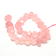 Facetas pepitas de cuarzo natural rosa hebras de perlas G-L425-12-2