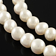 Klasse eine natürliche kultivierte Süßwasserperle Perlen Stränge PEAR-R010-01-1