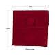 6шт 6 цвета квадратных бархатных мешков для ювелирных изделий TP-LS0001-05-3