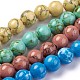 Chapelets de perles en turquoise synthétique TURQ-H038-14mm-M-2