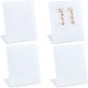 FINGERINSPIRE 4 Pcs Acrylic Earring Stud Display Holder(10 Pair Earring/Holder Rectangle Leaning Organic Glass Jewelry Show Display Rack Stands Organizer Holder(4.25x2.75x1.96inch) EDIS-FG0001-13-1