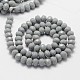Opaque Solid Color Crystal Glass Rondelle Beads Strands EGLA-F046A-21-3