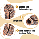 SUPERFINDINGS 2Pcs Brass Beads Cicada Knife Lanyard Beads Large Hole Red Copper Column Spacer Beads Vintage Round Craft Beads for Knife Zipper Pull Jewelry Charms 6mm Hole KK-FH0006-50R-3