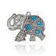 Elephant Alloy Resin Rhinestone Big Pendants TIBE-M001-85B-1