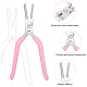 BENECREAT Round Nose Pliers Pink Jewelry Tools for Jewelry Making PT-BC0001-59-2