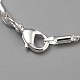 Popular Silver Color Plated Brass Snake Chain Necklaces For Men NJEW-BB12746-24-2