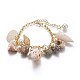 Natural Conch Shell Charm Bracelets X-BJEW-WH0005-01P-1