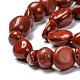 Brin de perles de pépites de jaspe rouge naturel G-G018-21-2
