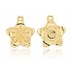 Nickel Free & Lead Free Golden Plated Alloy Flower Charms PALLOY-J169-43G-NR-1