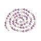 Cadena de perlas de vidrio hecha a mano AJEW-JB01134-02-4