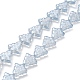 Transparentes perles de verre de galvanoplastie brins EGLA-C002-PL01-1