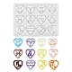 Coeur avec moules pendentifs en silicone constellation DIY-I065-12-5