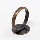 Ajustes de anillo de almohadilla de bronce & latón mixto ajustable X-KK-X0069-3