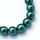 Cottura dipinto di perle di vetro perlato fili di perline rotondo HY-Q003-6mm-79-2