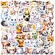 漫画の紙ステッカー  DIYスクラップブッキング用  クラフト  猫の形  40~60x38.5~55x0.1mm  50個/袋 STIC-E005-06D-1