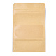 再封可能なクラフト紙袋  再封可能なバッグ  小さなクラフト紙ドイパック  窓付き  ナバホホワイト  14.7x10cm OPP-S004-01C-2