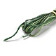 10かせ 6層ポリエステル刺繍フロス  クロスステッチの糸  セグメント染め  ダークオリーブグリーン  0.5mm  約8.75ヤード（8m）/かせ OCOR-K006-A63-2