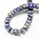 Tache bleue naturelle jasper rondelle perles brins G-S105-6mm-19-2
