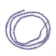 立方晶ジルコニアビーズ連売り  多面カット  ラウンド  紫色のメディア  3x2.5~3mm  穴：0.3mm  約114~141個/連  15.1~16.4インチ（38.4~41.8cm） X-G-F596-48E-3mm-2