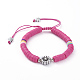 Bracelets réglables de perles tressées avec cordon en nylon BJEW-JB05103-2