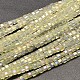 Cube à facettes plein arc-en-plaqué imitation galvanoplastie opale perles de verre brins EGLA-J133-FR01-1