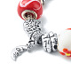 Handmade Lampwork & Alloy European Beads Bracelets for Women BJEW-JB07493-6