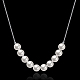 925 Sterling Silver Shell Pearl Beaded Necklaces NJEW-BB18719-2