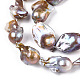Hebras de perlas keshi de perlas barrocas naturales PEAR-S019-04D-5
