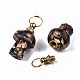 Assembled Synthetic Bronzite and Imperial Jasper Openable Perfume Bottle Pendants G-S366-057D-4