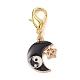 Lune avec étoile et yin yang alliage émail pendentifs décoration HJEW-JM01634-4
