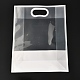 長方形の透明なビニール袋  ハンドル付き  買い物の為  工芸  贈り物  ホワイト  40x30cm  10個/袋 ABAG-M002-04A-2