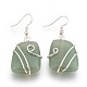 Natural Gemstone Dangle Earrings EJEW-F171-01-2