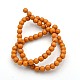 Solid Color Resin Round Beads Strands RESI-O002-12-2