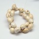 Brins ovales de perles de magnésite naturelle G-M138-08-2