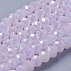 Electroplate Glass Bead Strands GLAA-F001-3x2mm-27L-1
