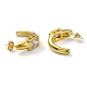 Crystal Rhinestone Arch Stud Earrings EJEW-K244-03G-1