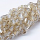 Chapelets de perles en verre électroplaqué EGLA-G018-L-PL01-1