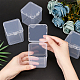 SUPERFINDINGS 8 Pack Plastic Beads Storage Containers Boxes with Lids 6.5x6.7x7.3cm Small Sqaure Plastic Organizer Storage Cases for Beads Jewelry Office Craft CON-WH0074-57-3