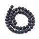 Natural Black Obsidian Beads Strands X-G-F662-01-8mm-2