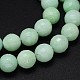 Brins de perles synthétiques en jade du Myanmar (verre) G-O094-12-6mm-1-2
