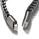 304 Stainless Steel Mesh Bracelets BJEW-L631-31AS-3