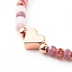 Set di bracciali con perline intrecciate in filo di nylon regolabili con perline di perle naturali BJEW-JB06454-9
