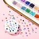 480Pcs 12 Colors Spray Painted & Baking Painted Crackle Glass Beads Strands CCG-YW0001-09-5