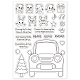 GLOBLELAND Animal Drivers Theme Clear Stamps Car Tree Bear Rabbit Puppy Silicone Clear Stamp Seals for Cards Making DIY Scrapbooking Photo Journal Album Decor Craft DIY-WH0167-56-629-8